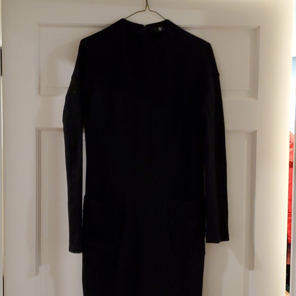 Black wool dress